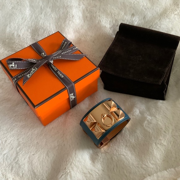 New Hermes Collier de Chien CDC Bracelet Colvert Rose Gold plated hardware
